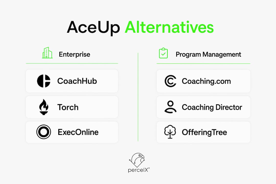 Infographic comparing leadership coaching platform types