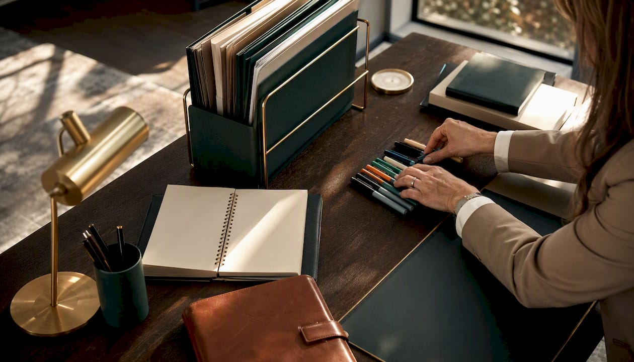 Advisor preparing webinar and scheduling materials