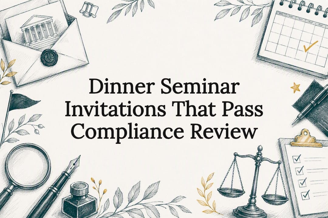 Dinner Seminar Invitations That Pass Compliance Review