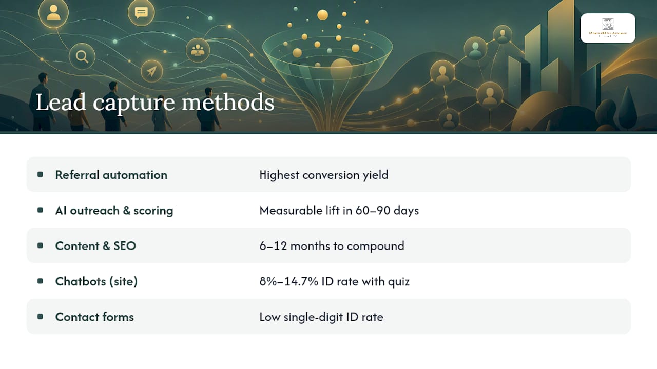 Which Lead Capture Methods Actually Work for Advisors? — overview diagram