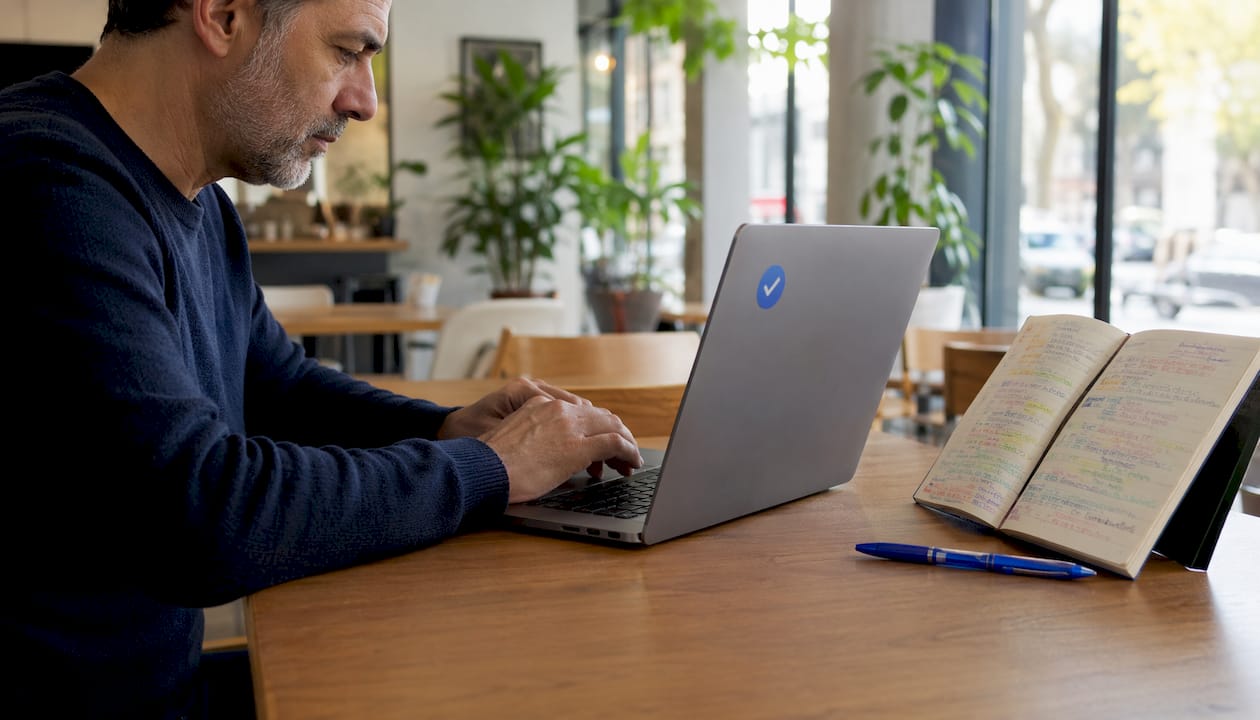Hands typing on laptop for pricing analysis