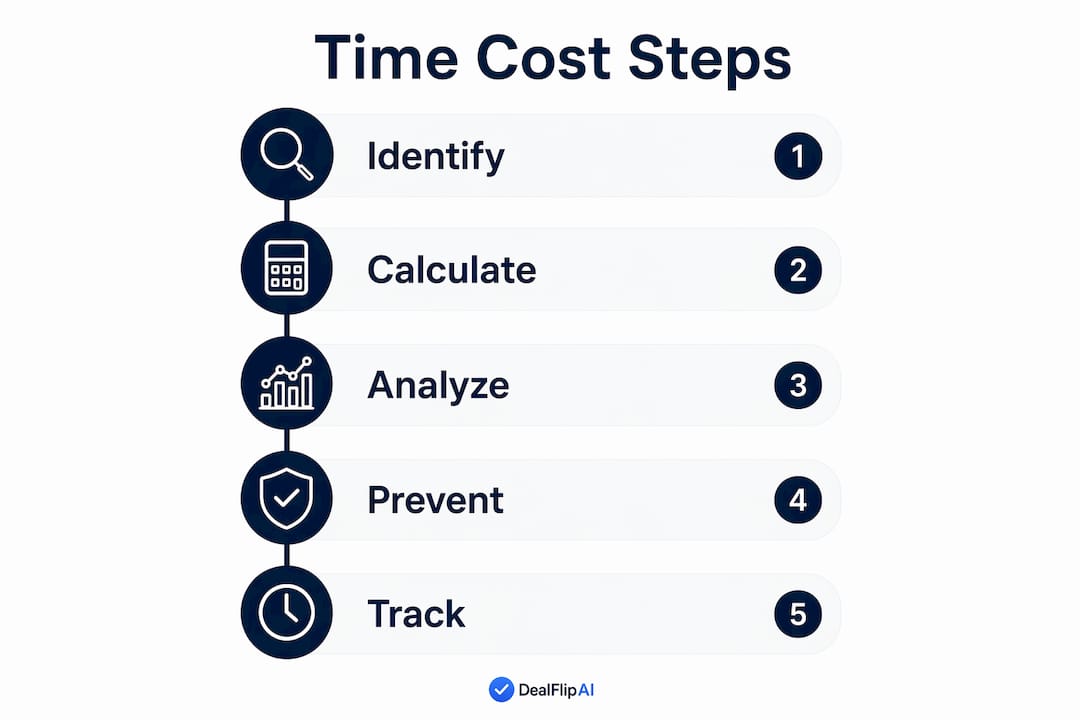 Infographic showing steps to manage time cost of bad deals