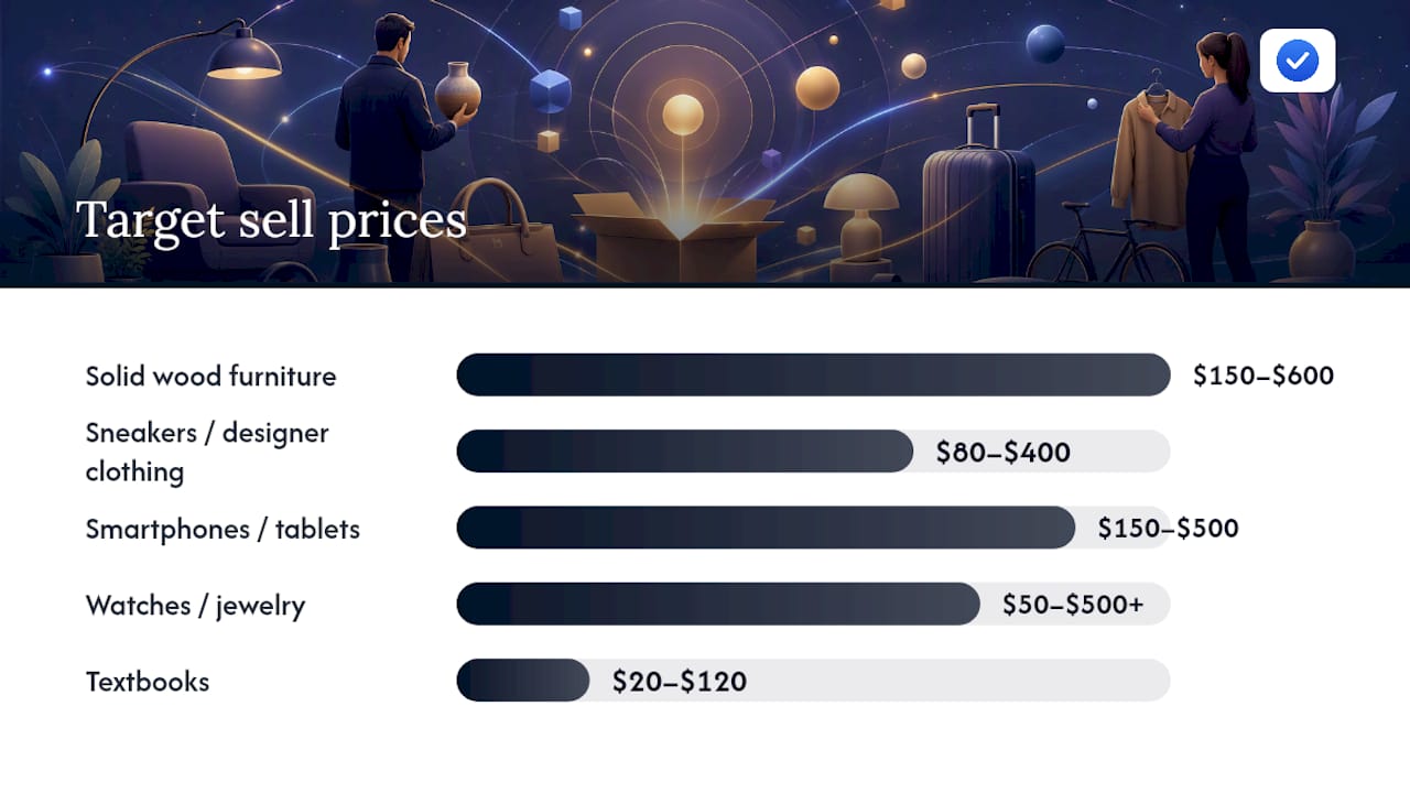 Diagram comparing flipping categories, pricing, and margins