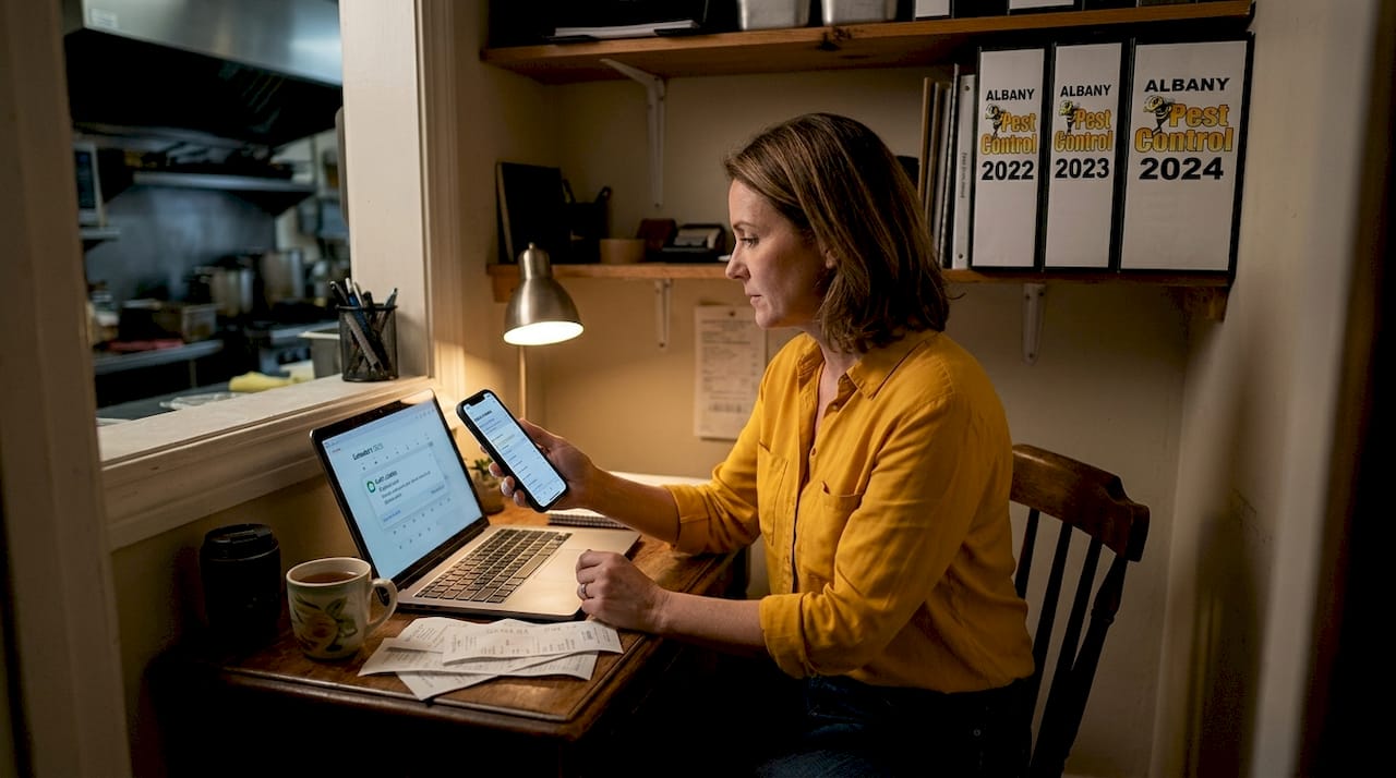 Owner tracking pest record retention in office