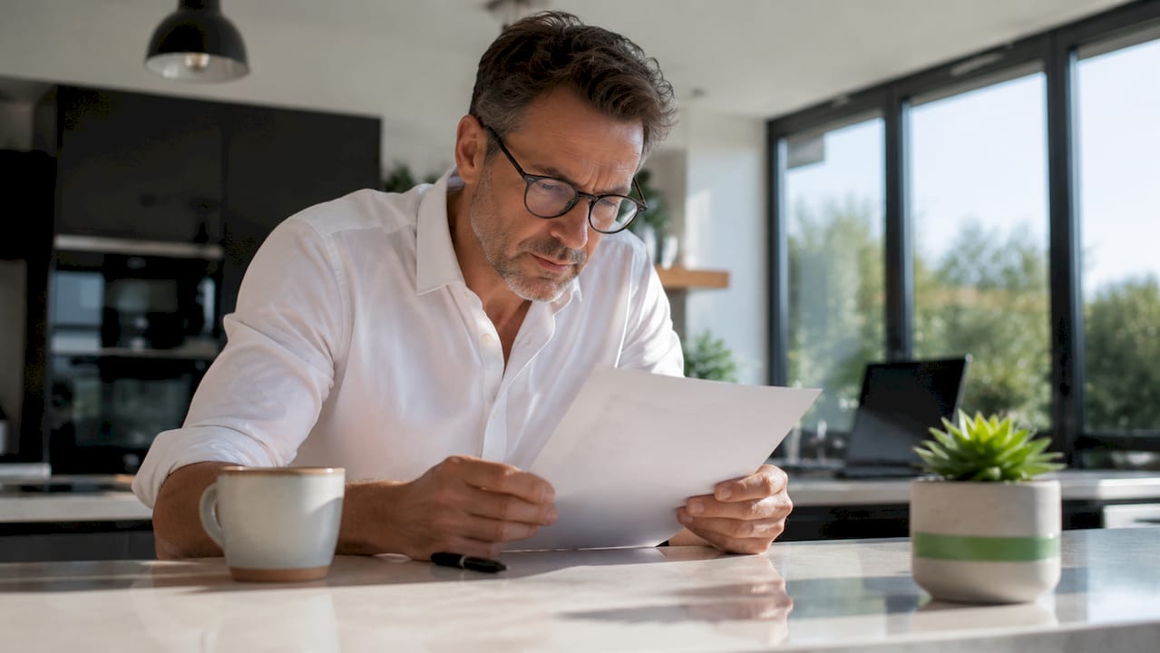 Man reviewing official prize program rules