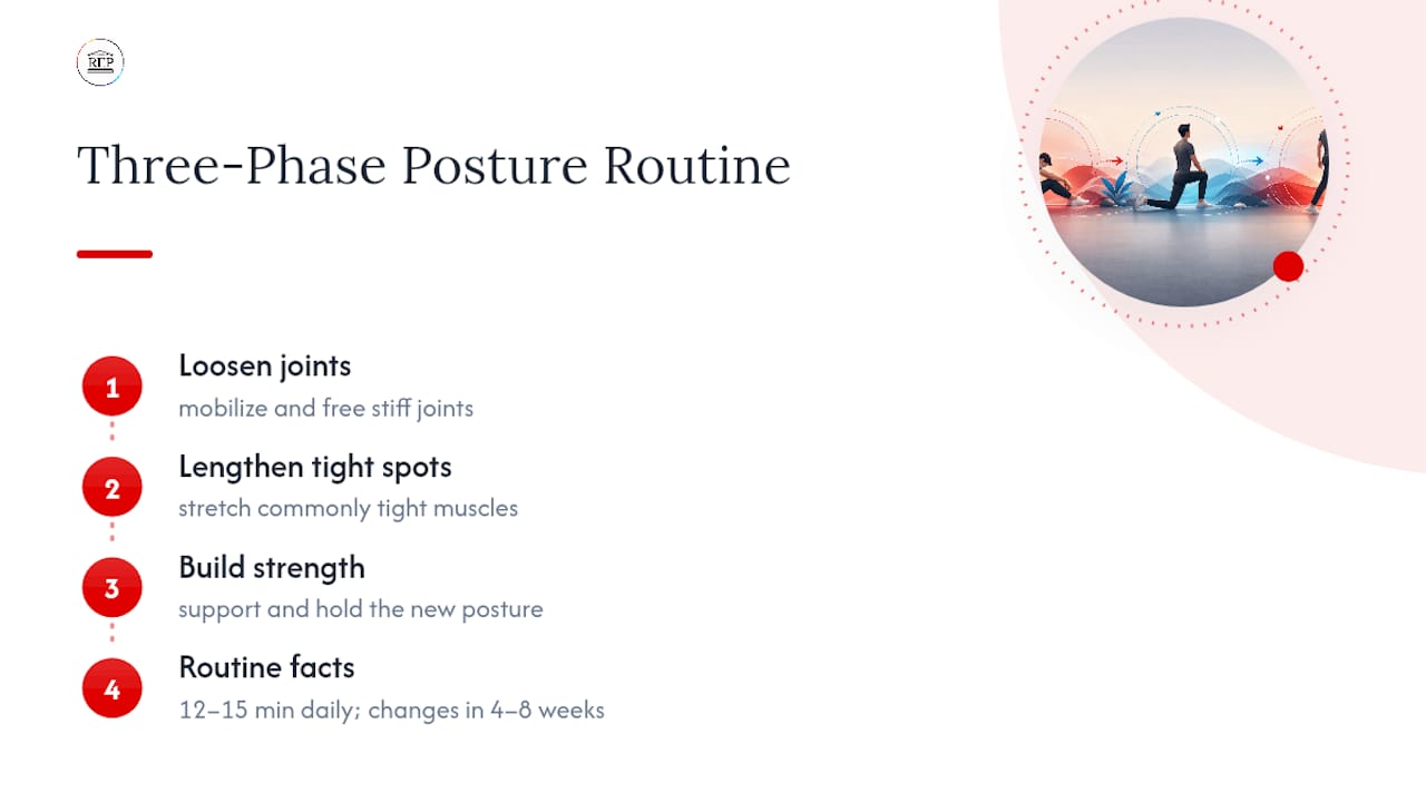 Three-phase posture routine timeline