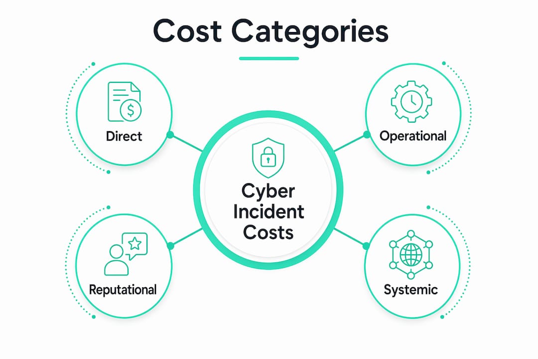 Infographic illustrating cyber incident cost categories
