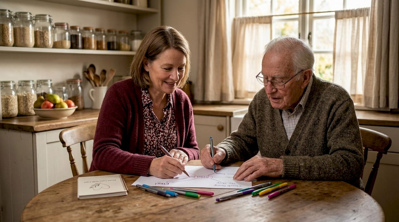 Social worker maps elderly man's support network