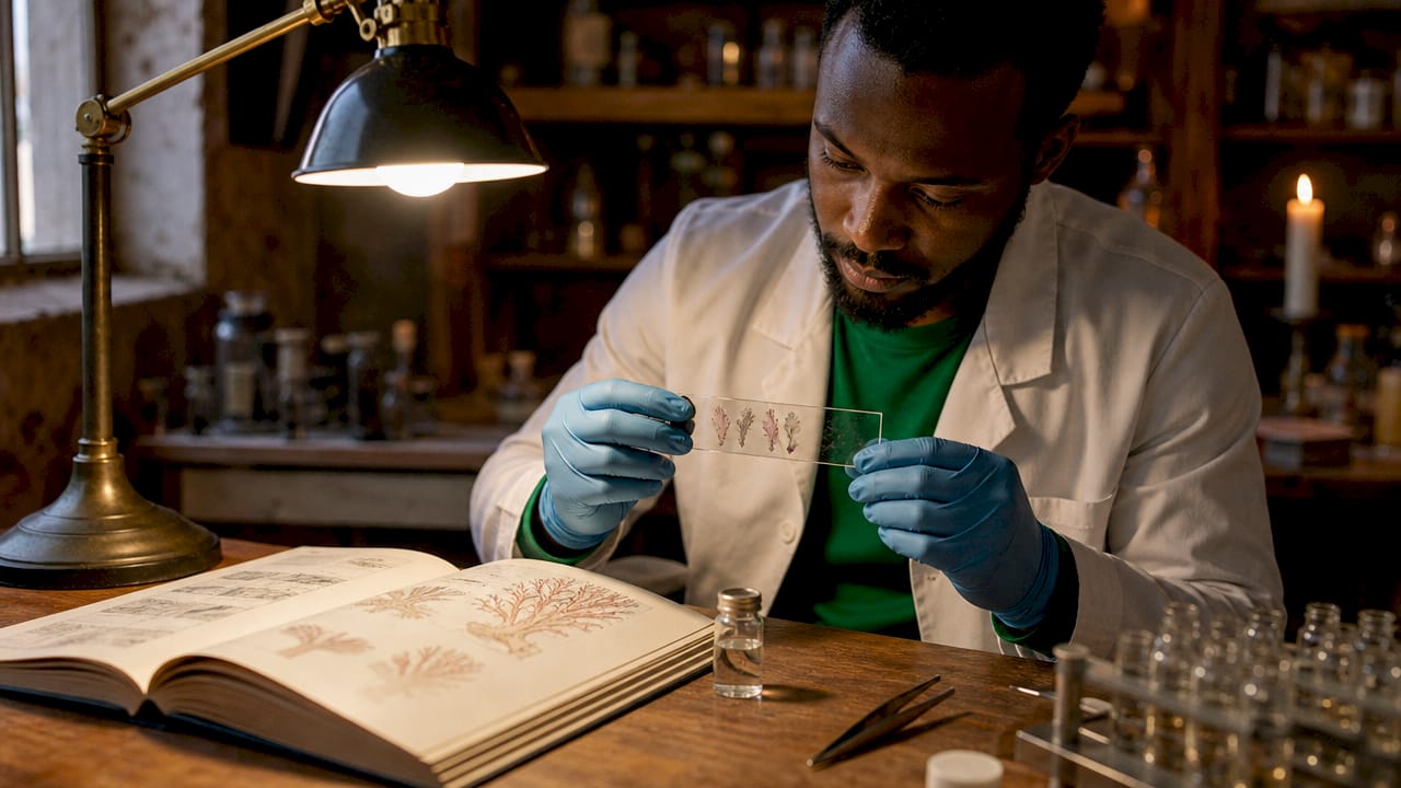 Close-up of vascular biology lab materials