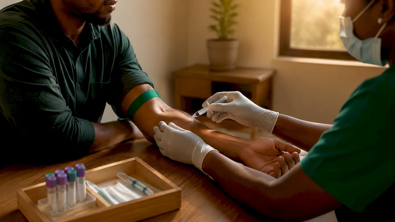 Blood test preparation for hormonal analysis