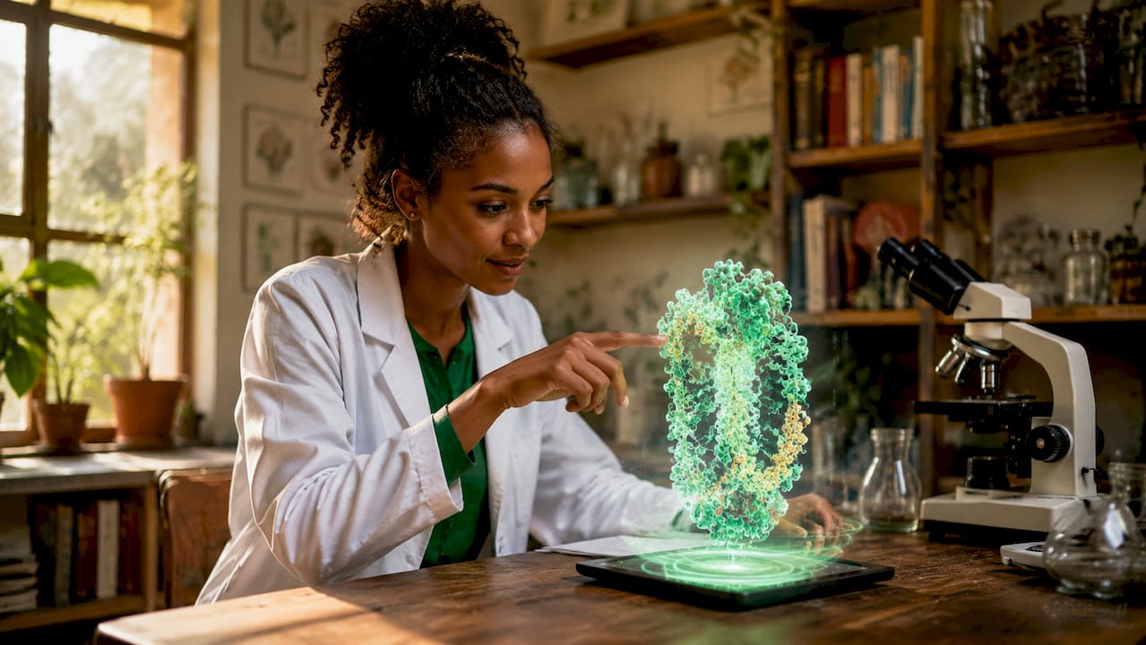 Hands illustrating dopamine receptor model