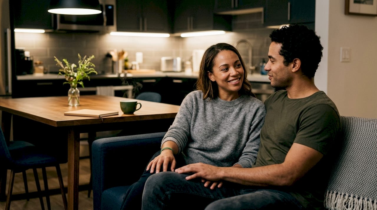 Couple engaging in positive communication