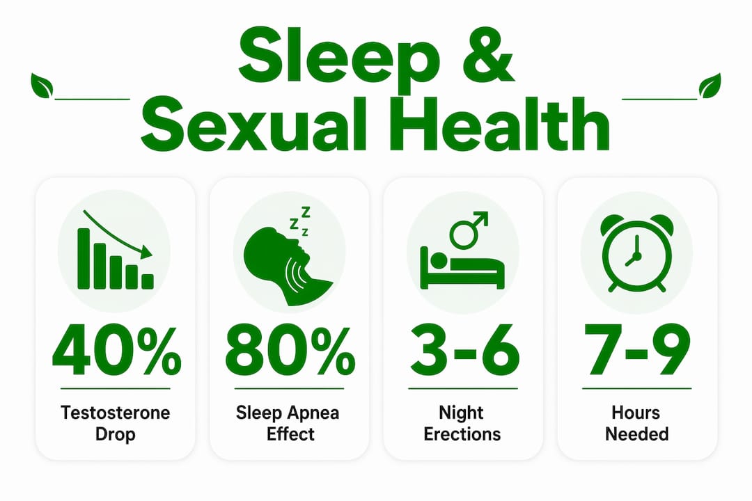 Infographic displaying key statistics on sleep and sexual health