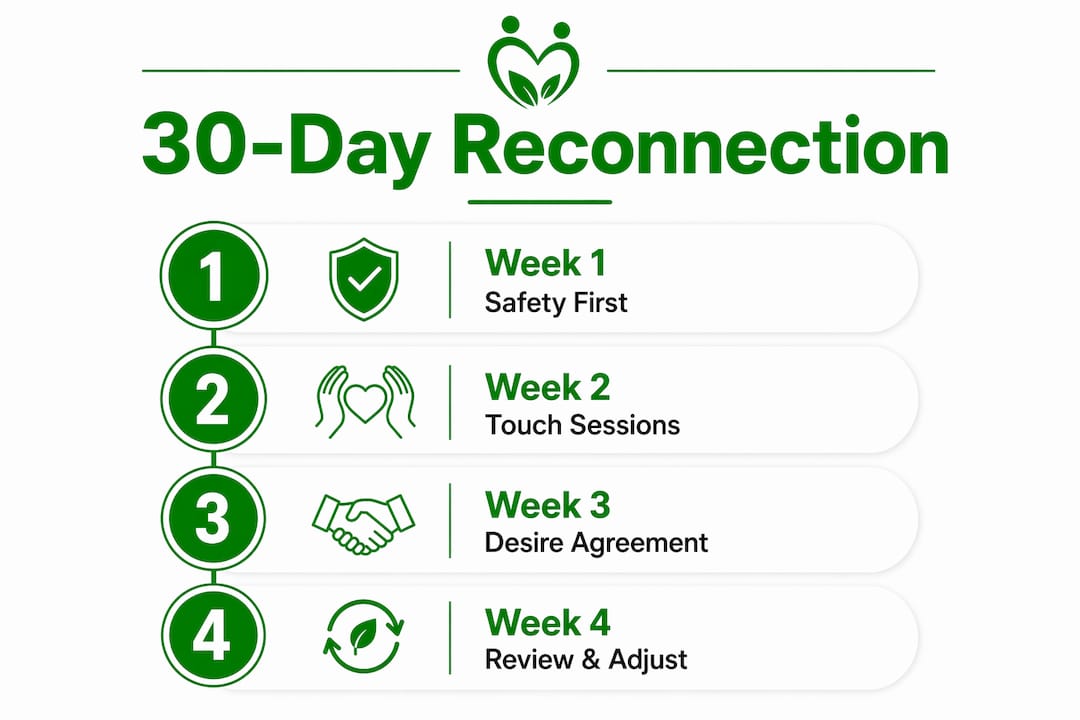 Infographic showing 30-day reconnection steps