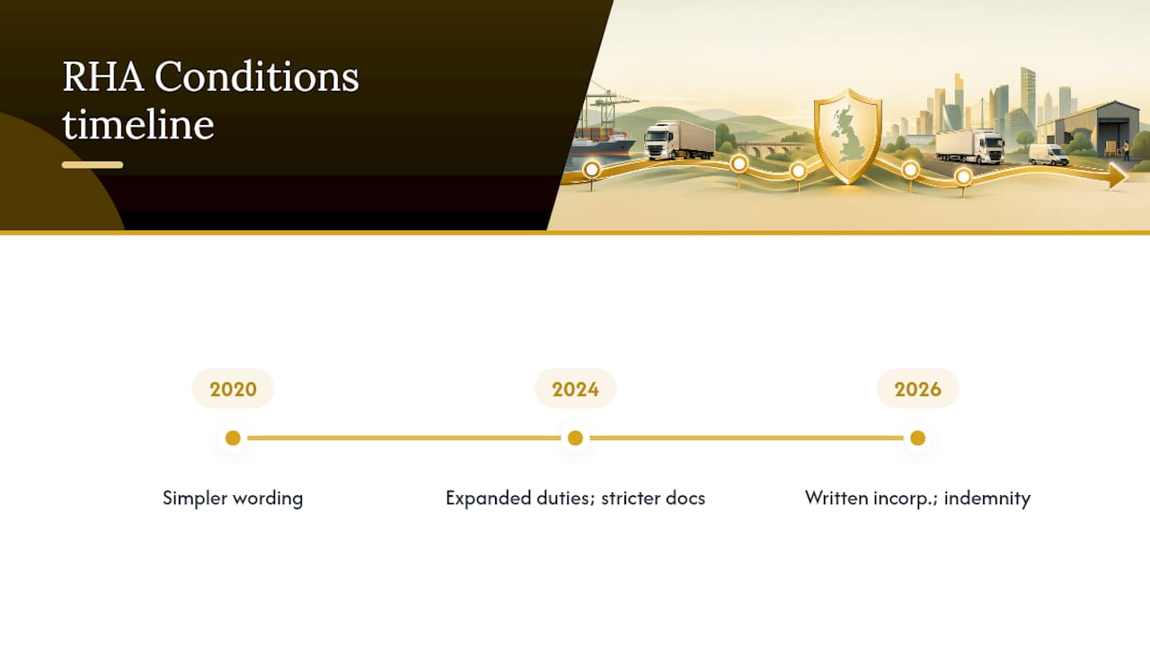 Timeline of RHA Conditions changes