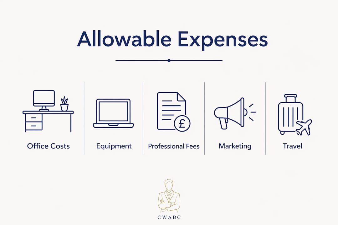 Infographic showing common allowable expense categories