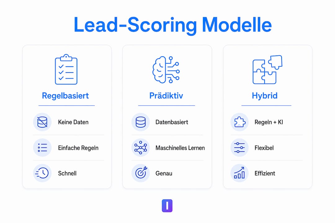 Infografik: Gegenüberstellung verschiedener Ansätze zum Lead-Scoring