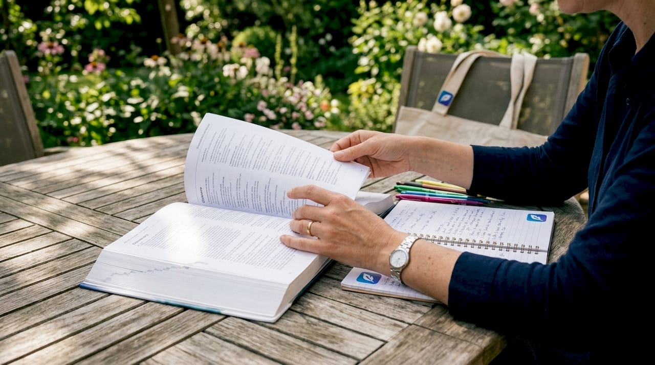 Hands consulting bilingual glossary and style guide