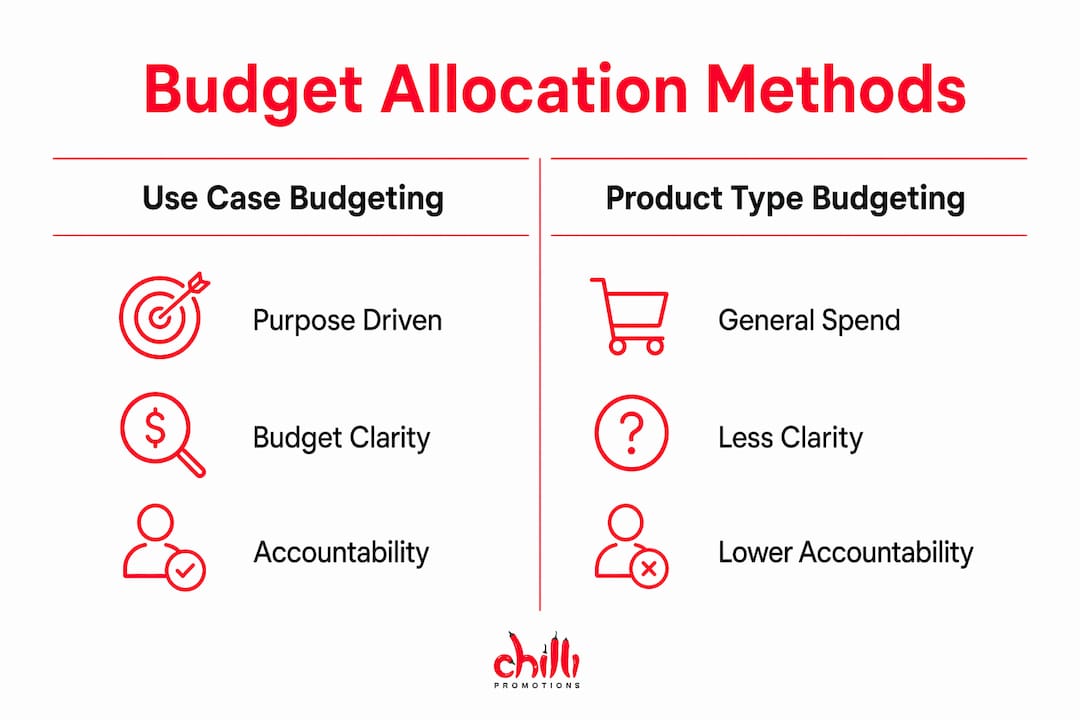 Infographic comparing budget allocation methods