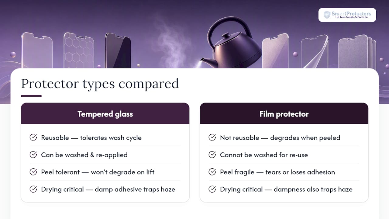What most cleaning advice gets wrong about screen protectors — overview diagram