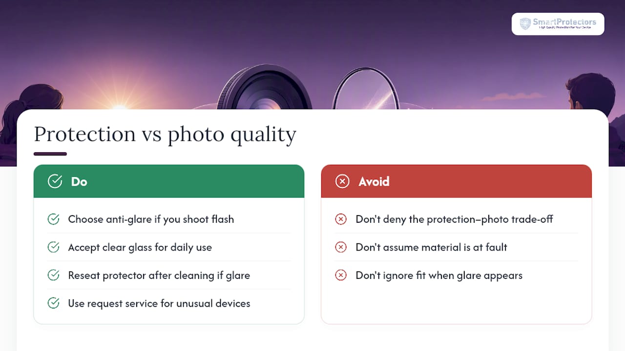 Balancing protection and photo quality — overview diagram