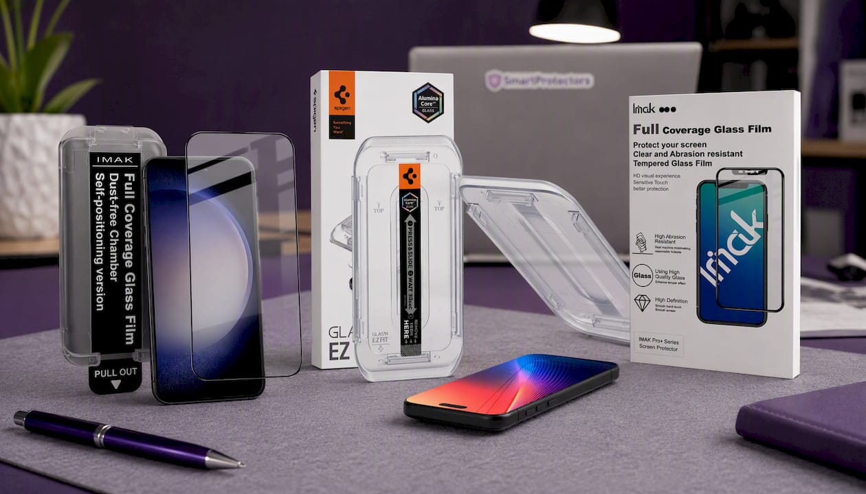 IMAK For Samsung Galaxy S25 / S24 Tempered Glass Full Screen Protector Full Glue Film with Dust-free Installation Tool (Fingerprint Unlock)
