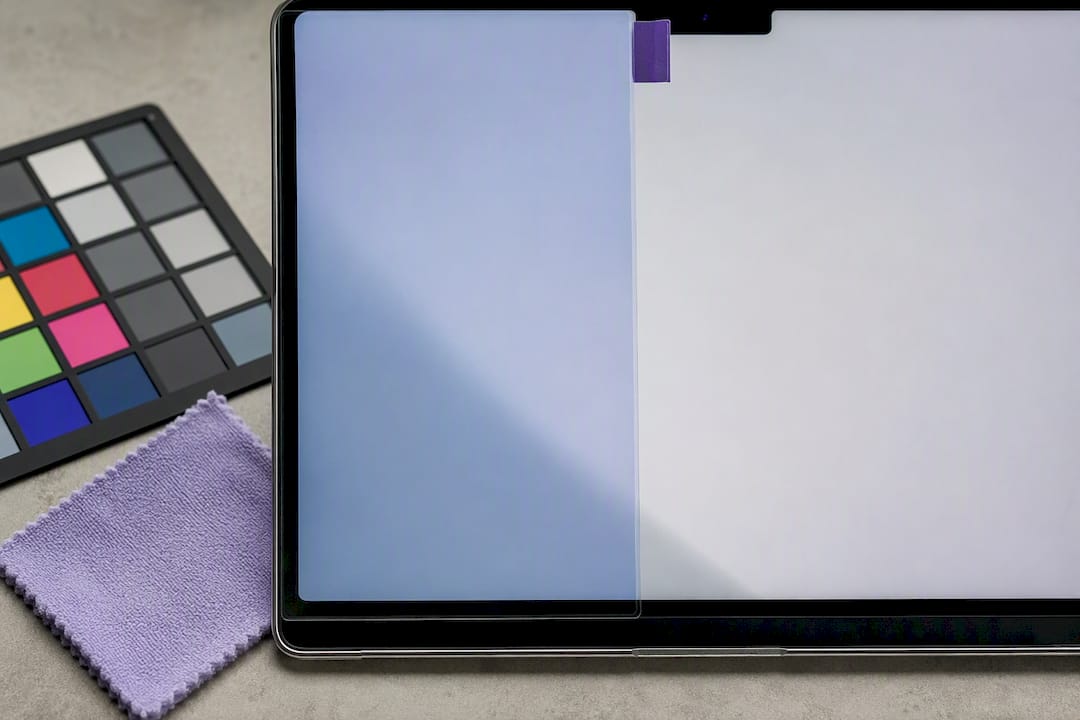 Screen tint comparison in daylight