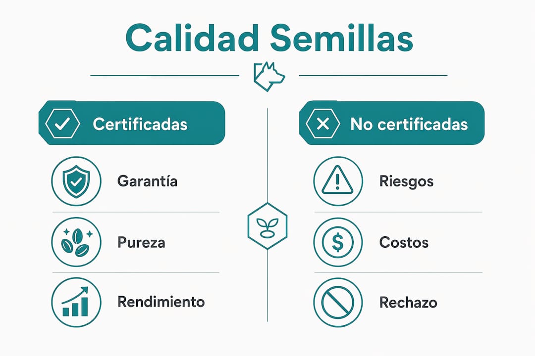 Infografía: comparación de la calidad de las semillas
