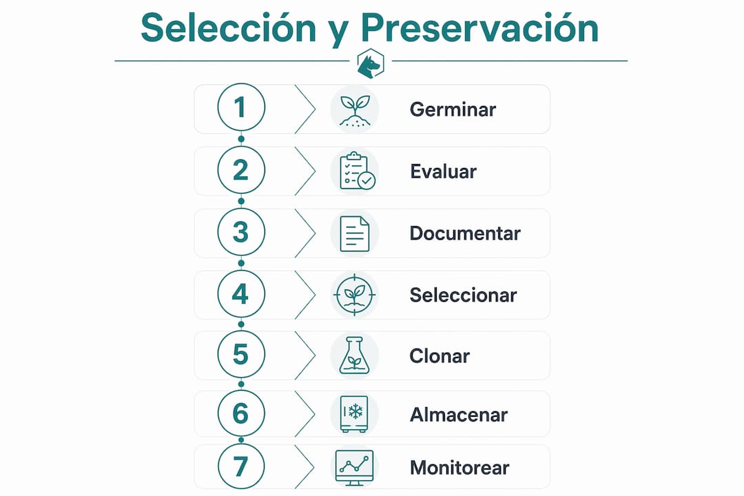 Infografía: guía paso a paso para elegir y conservar el mejor material genético