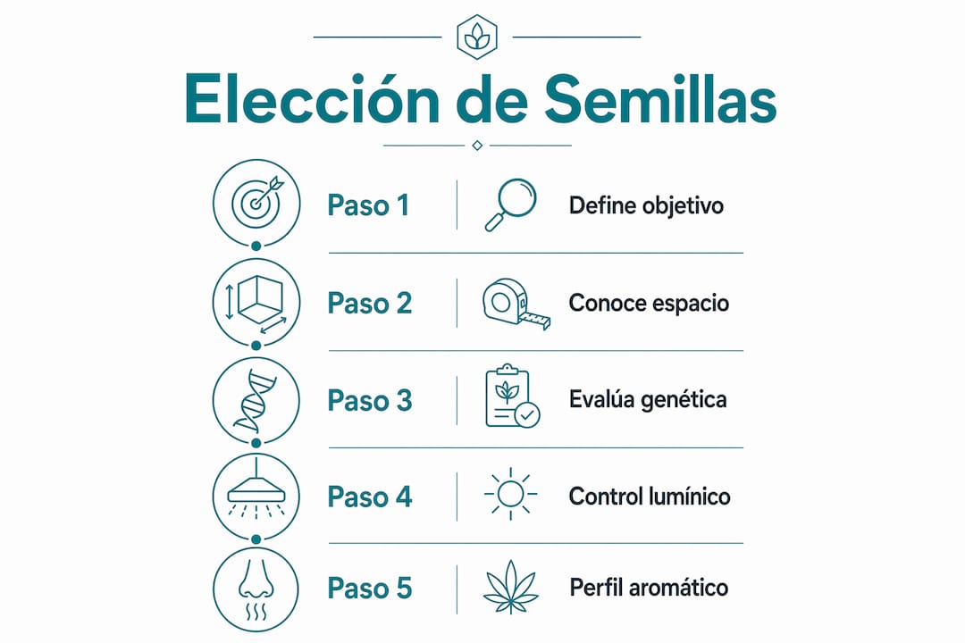 Guía visual: cómo escoger semillas feminizadas paso a paso