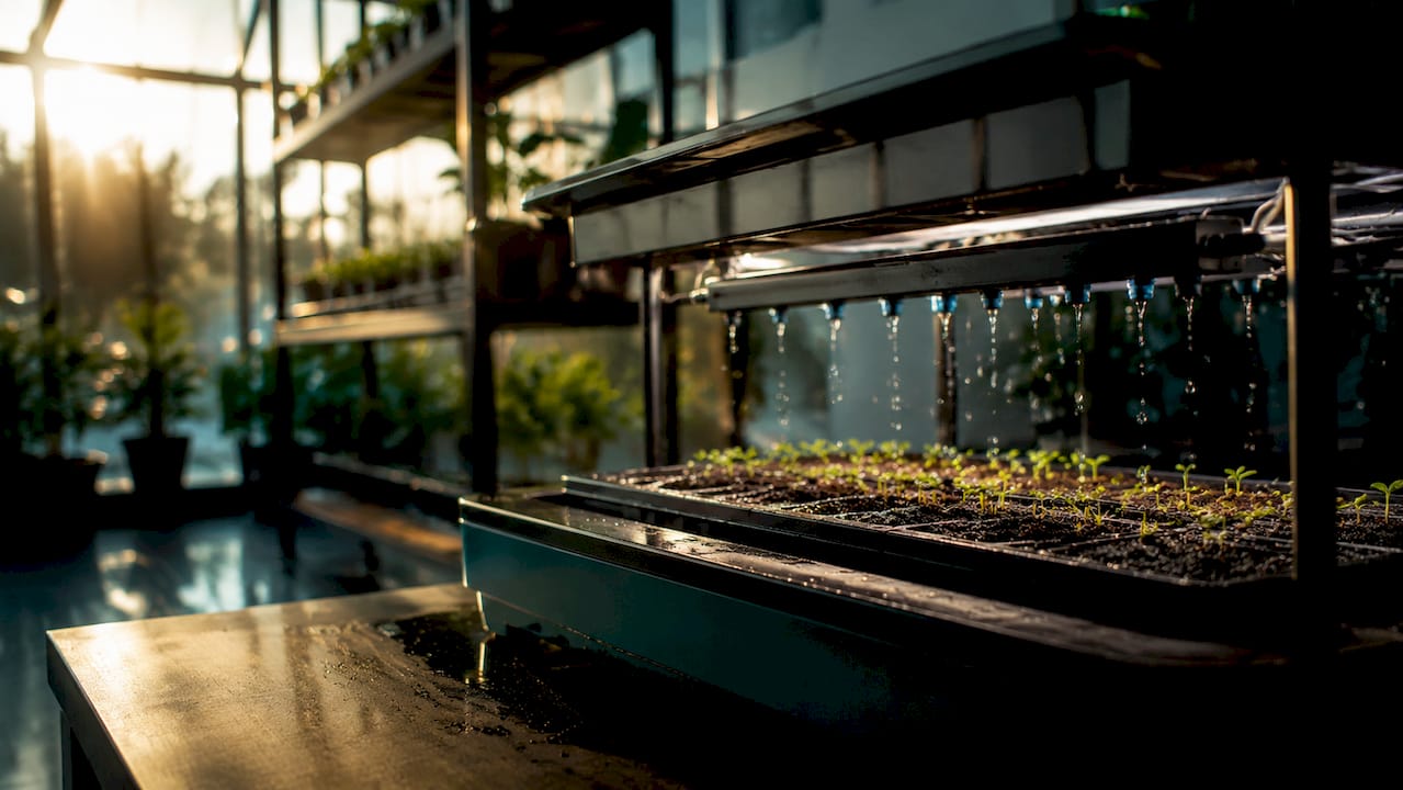 Germinador automático con riego programable