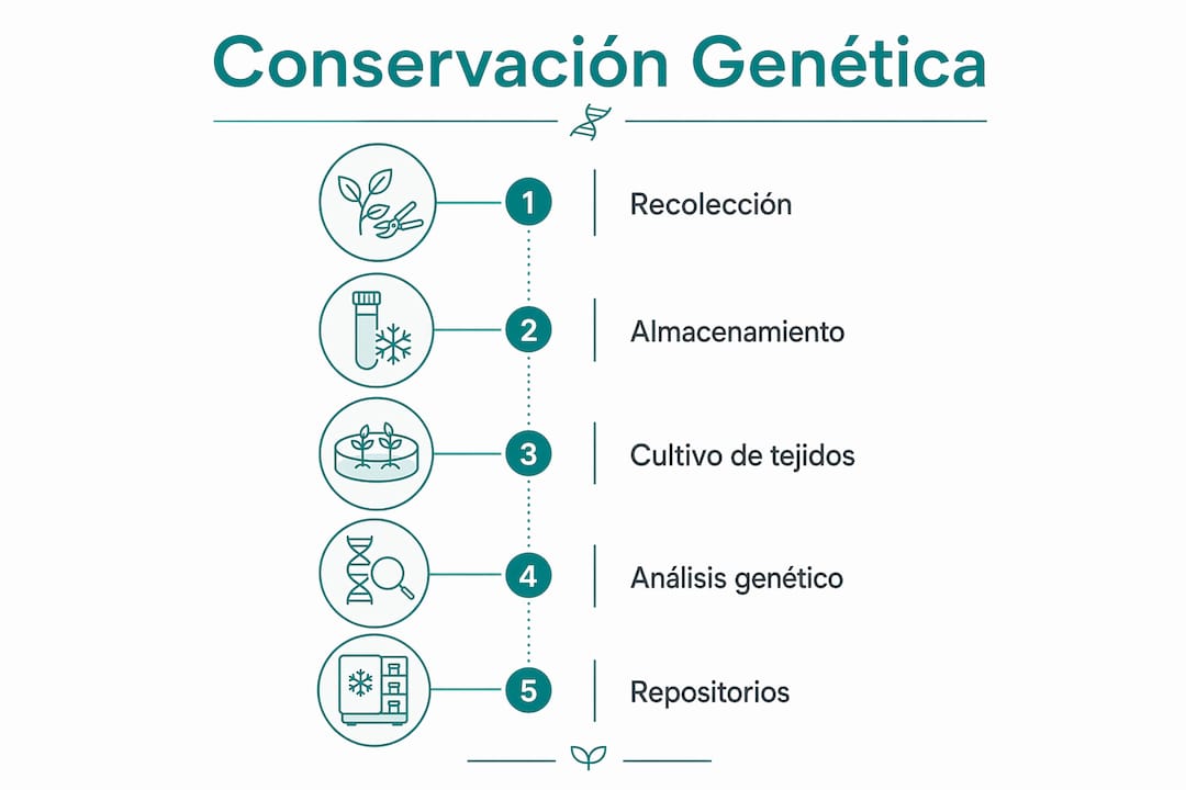 Infografía: guía práctica para conservar la genética del cannabis paso a paso