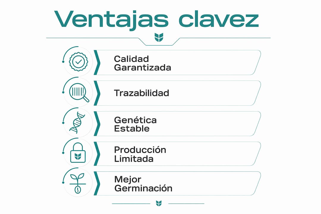 Infografía destacando los beneficios de las semillas edición limitada