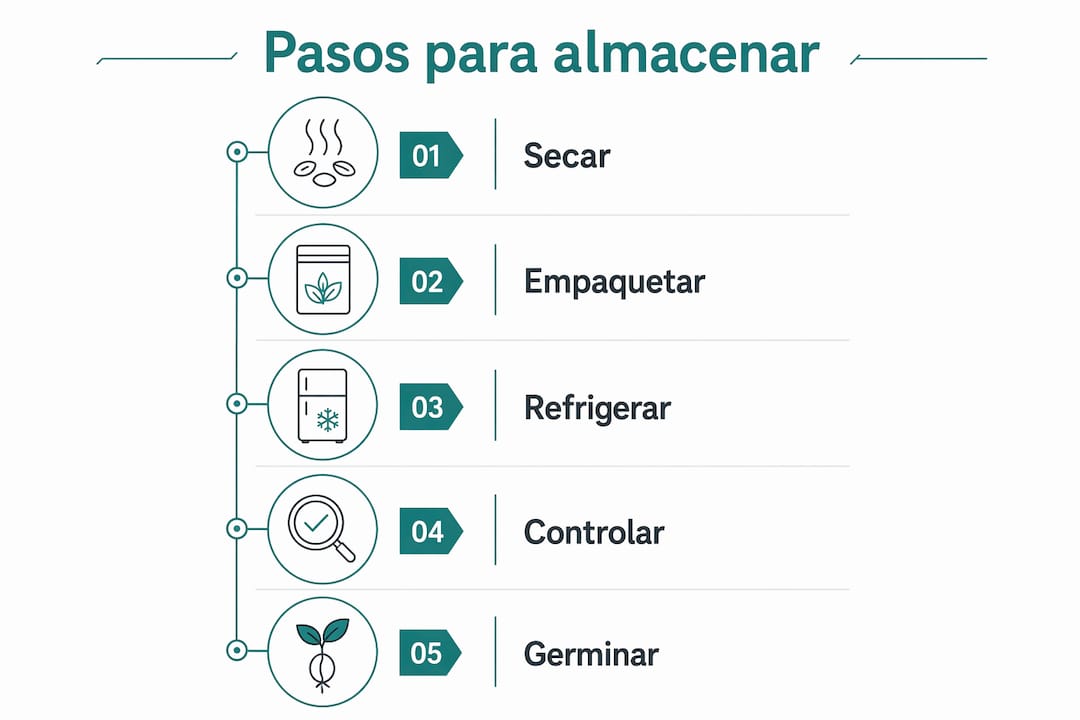 Guía visual paso a paso para almacenar correctamente tus semillas de cannabis