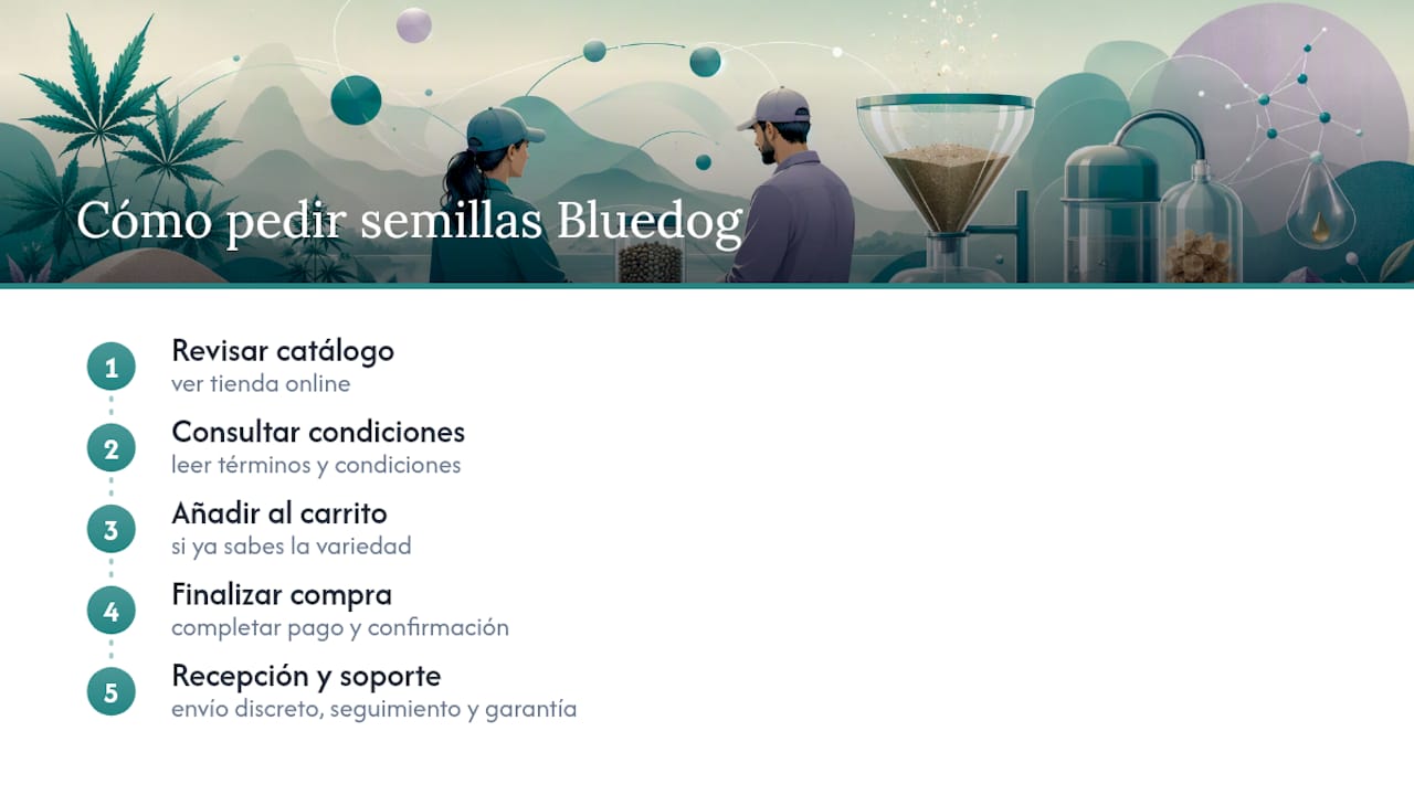Empieza tu próxima cosecha de extracción con Bluedog Genetics — overview diagram