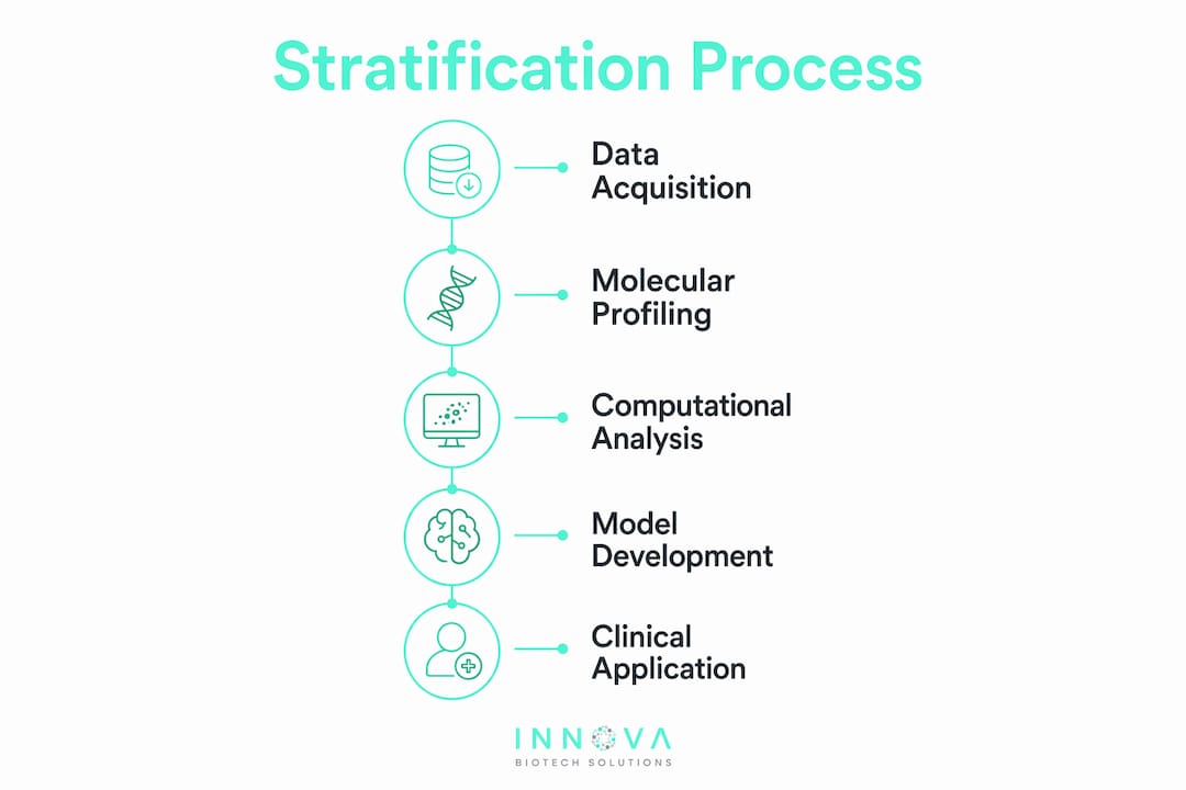 Infographic illustrating patient stratification steps