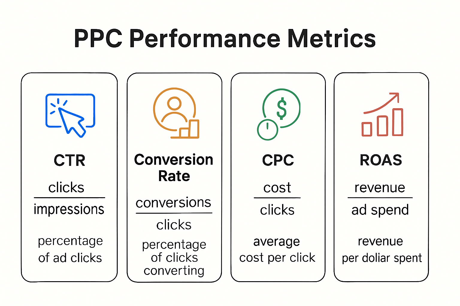 PPC key performance indicators visual breakdown