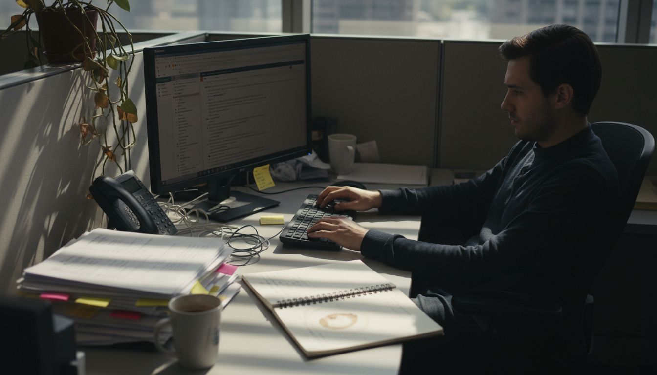 Analyst reviewing website search ranking report