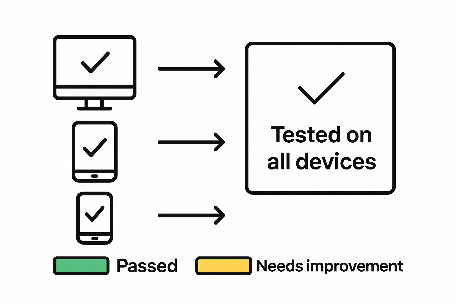 Infographic showing website testing across devices