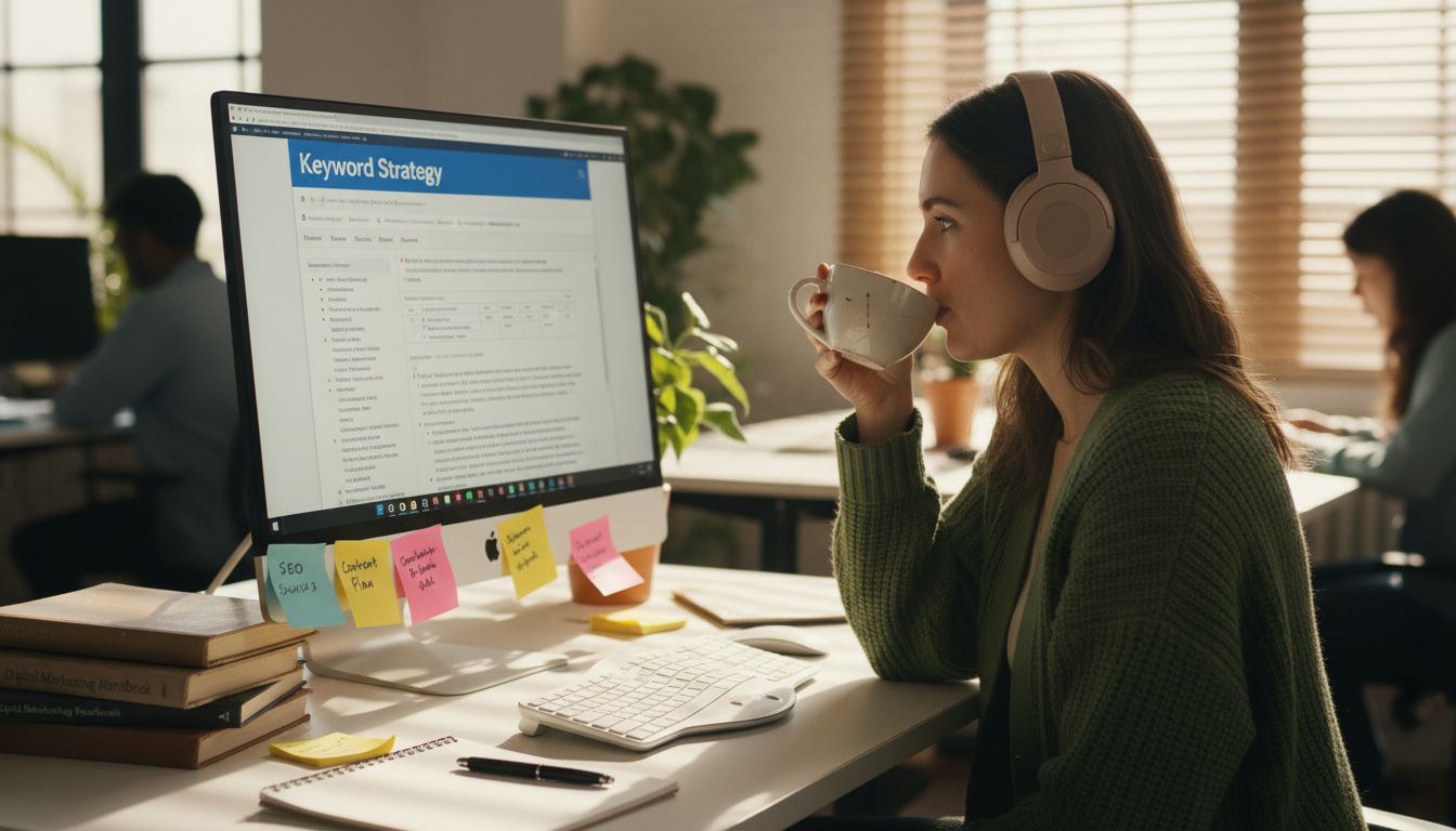 Editor updating website SEO content