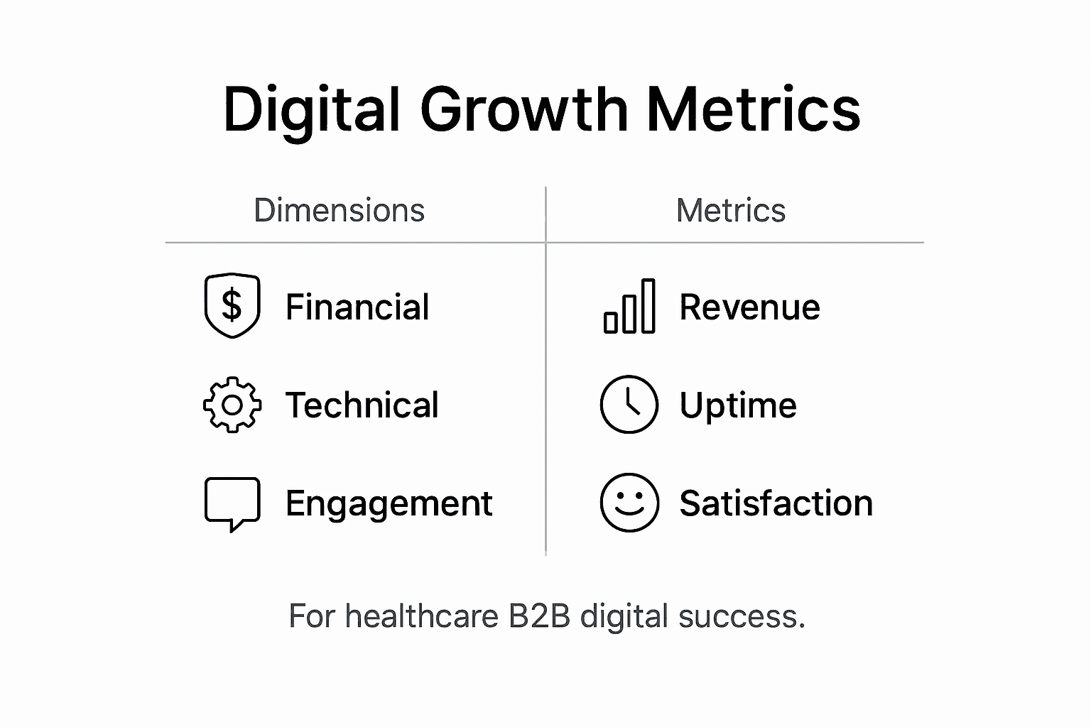 Infographic showing digital growth metrics overview