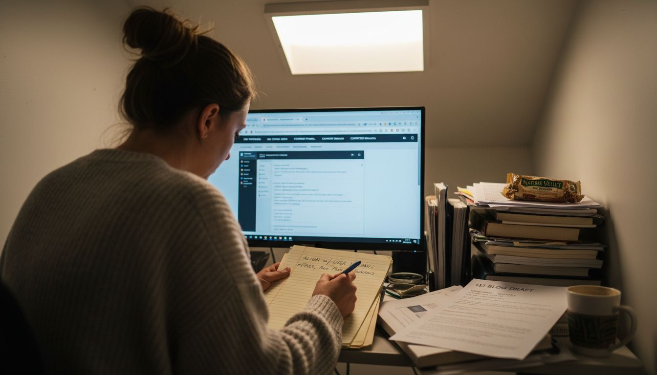 Content strategist researching user intent