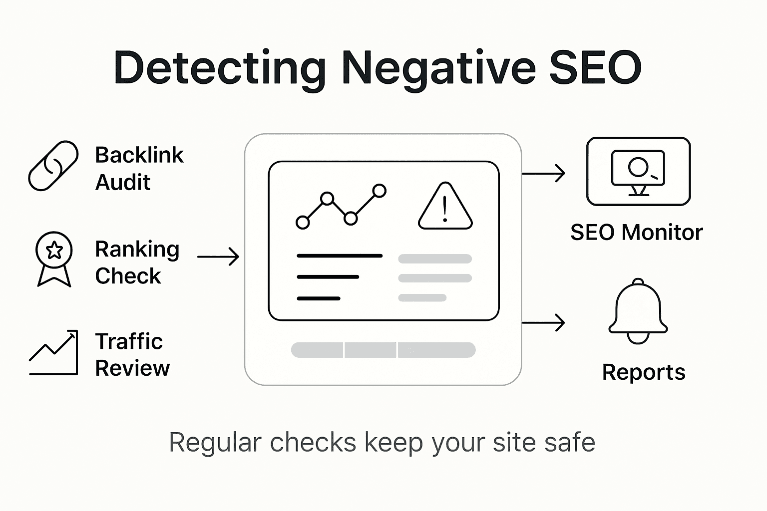 Infographic on detecting and tracking negative SEO