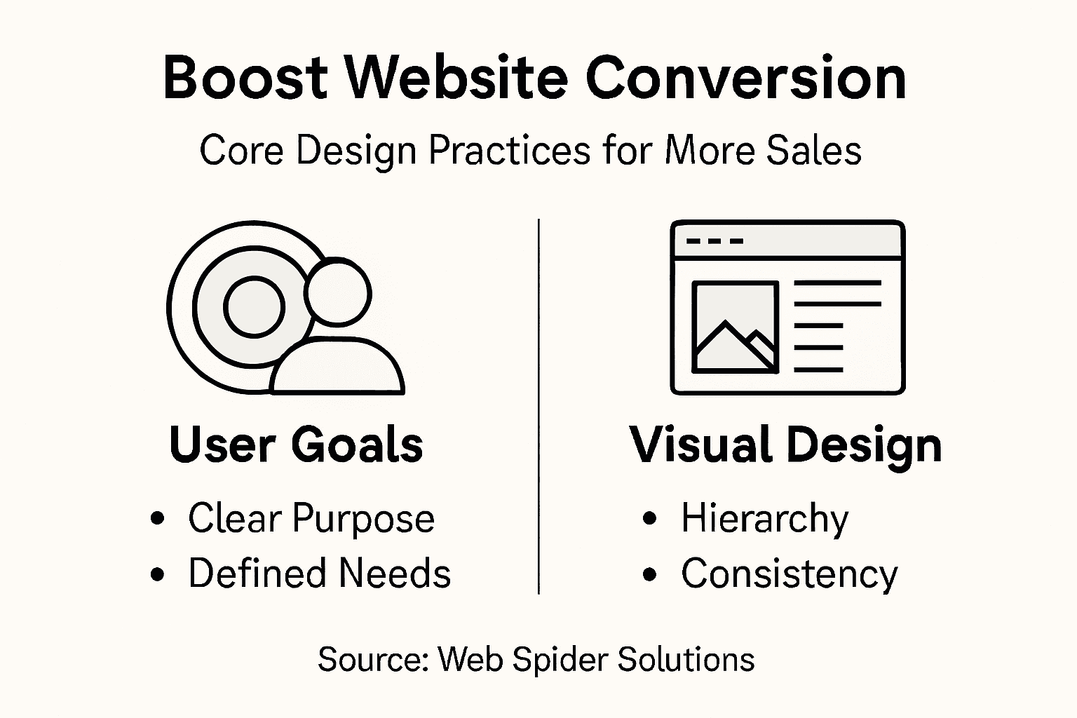 Infographic summarizing conversion design practices