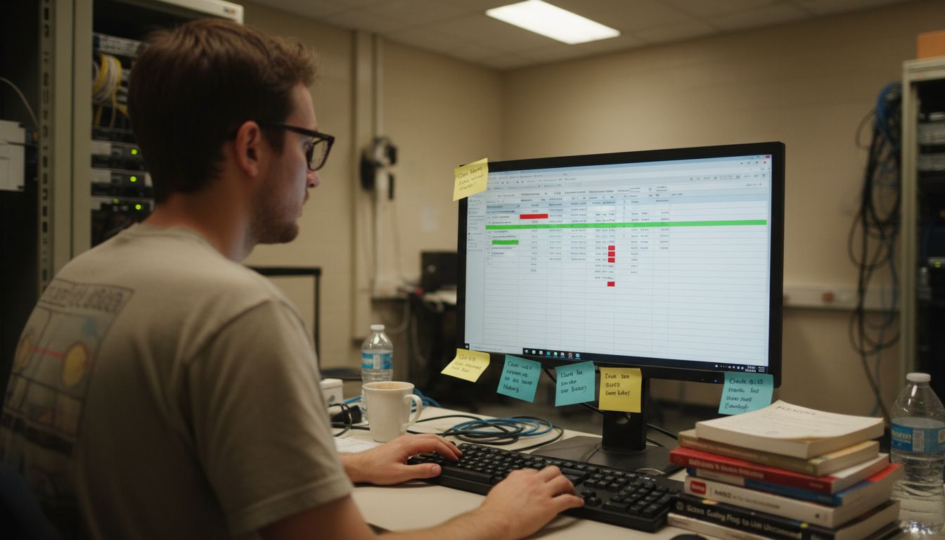 SEO analyst performing website audit