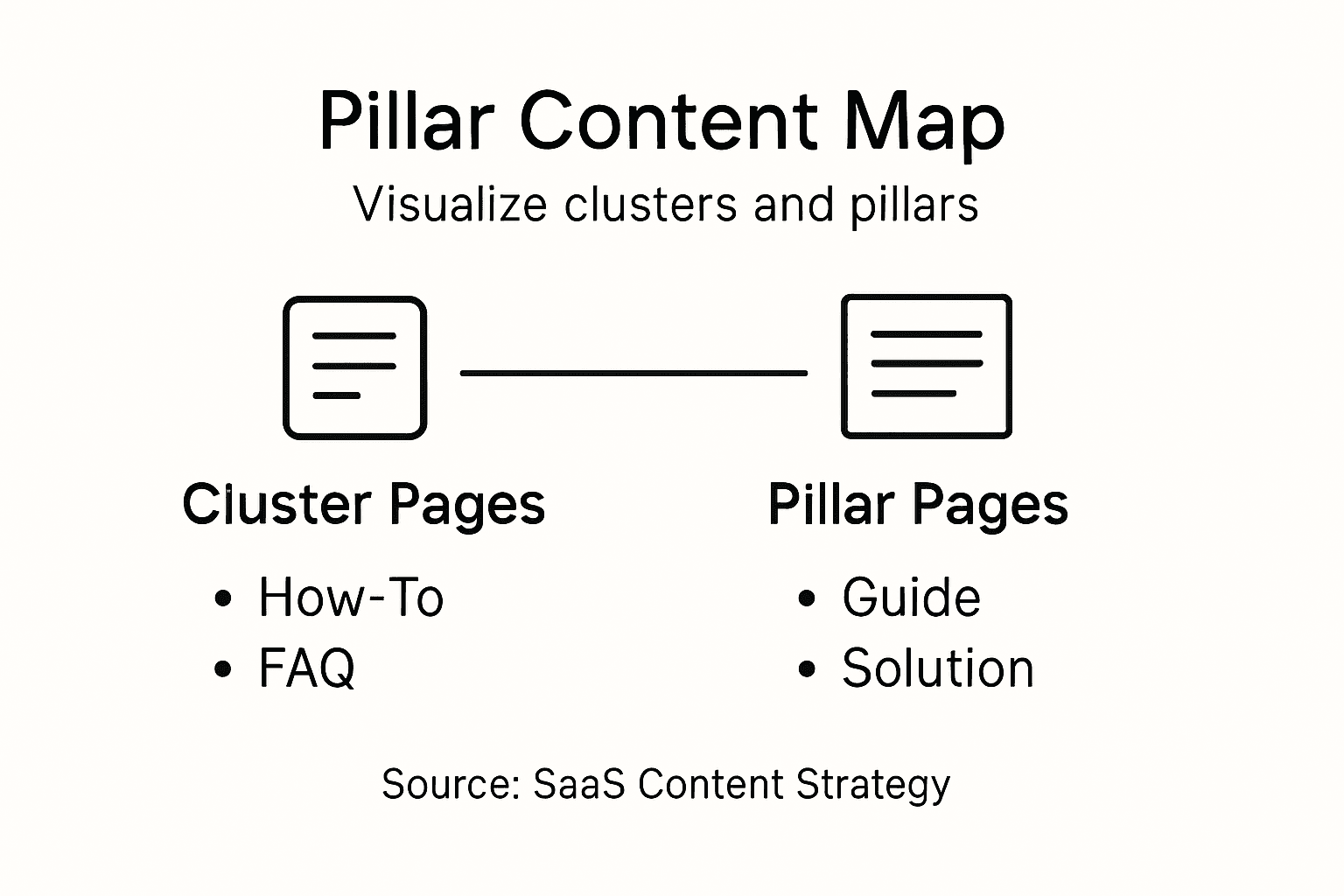 Infographic pillar content and clusters overview
