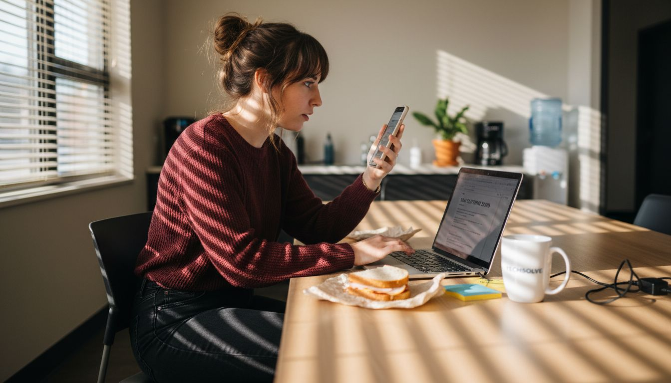 Analyst shares content privately at workspace