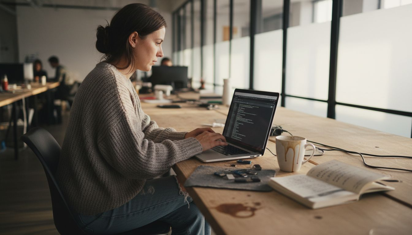 Developer viewing asset optimization script