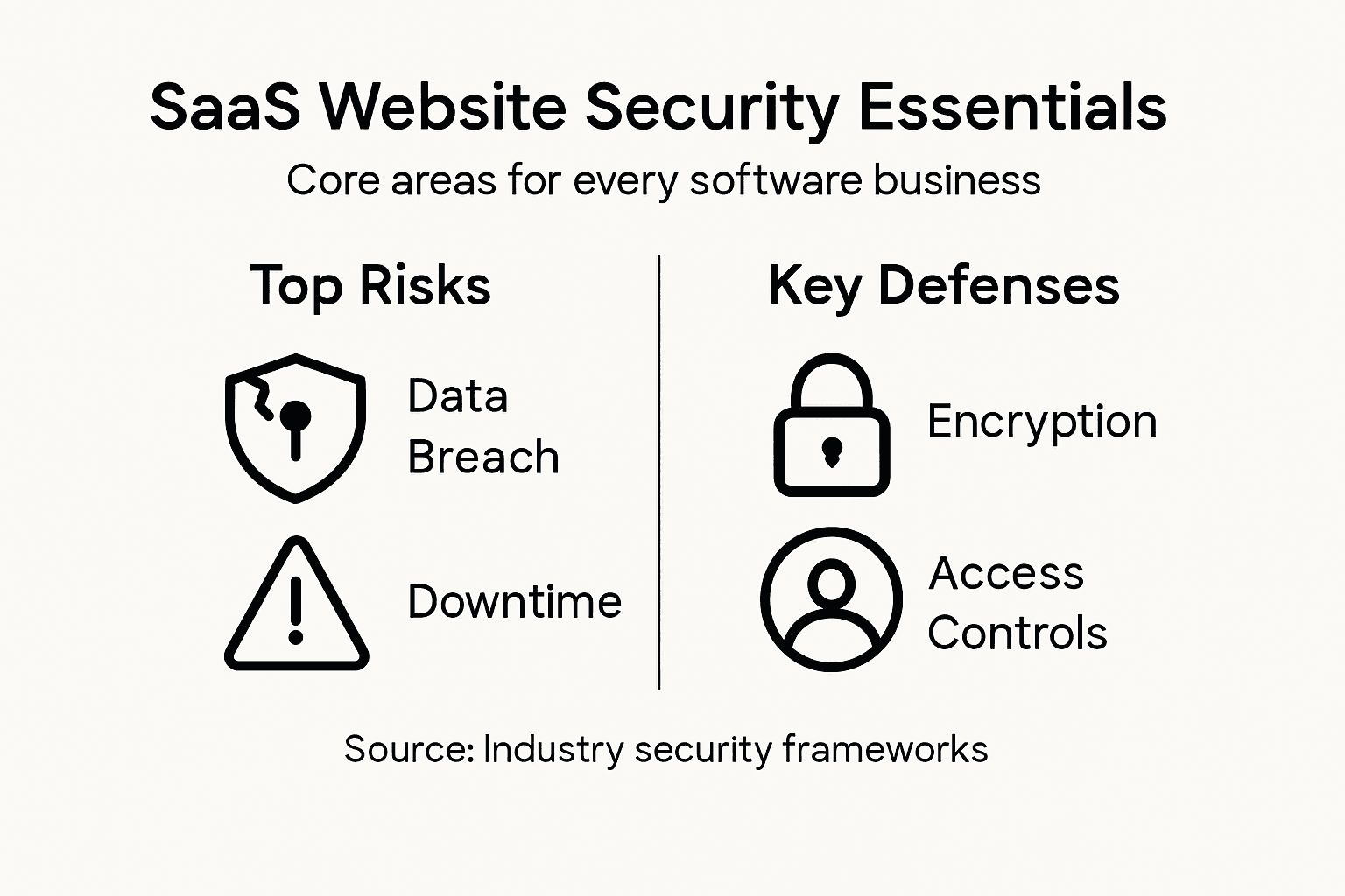 Infographic on SaaS website security key points