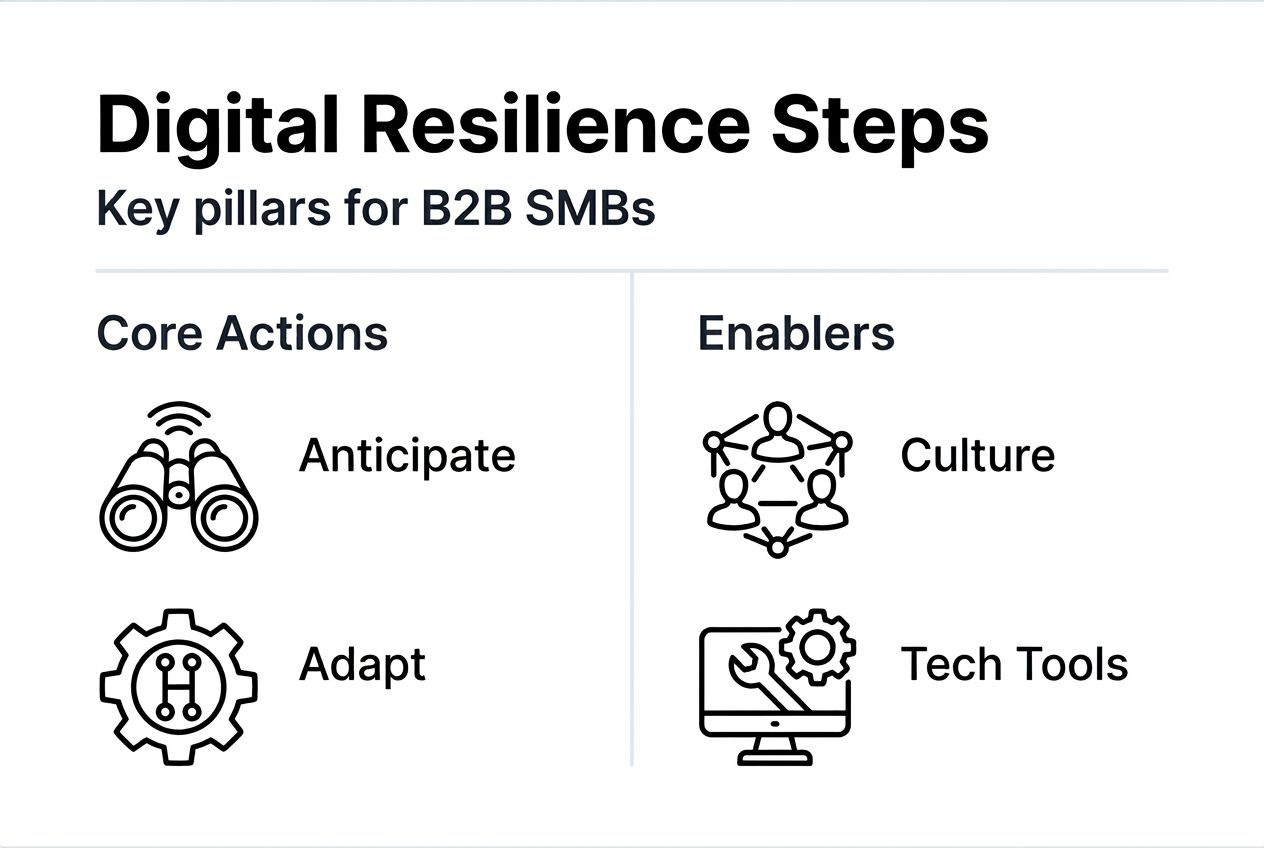 Infographic summarizing digital resilience pillars